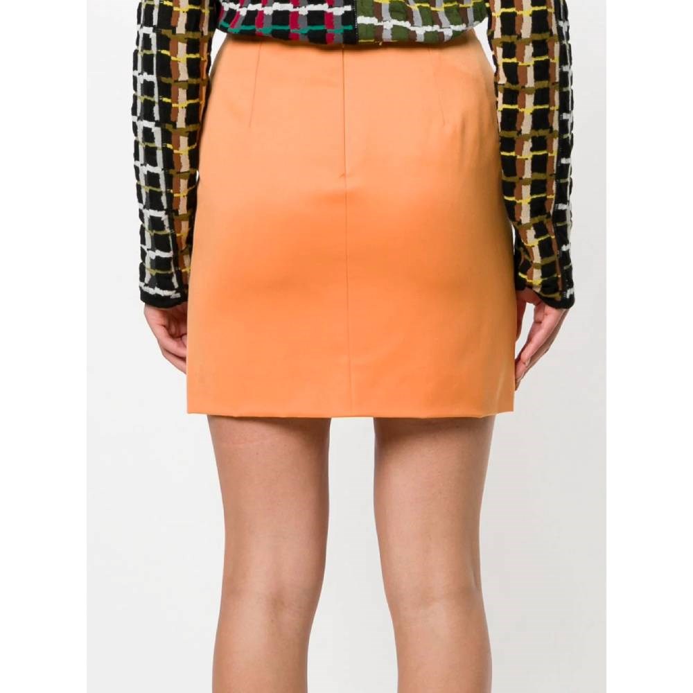 versace orange skirt