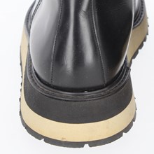 靴 90s jean paul gaultier JPG leather boots JIMMY CHOO + Jean Paul Gaultier 90 printed leather knee boots