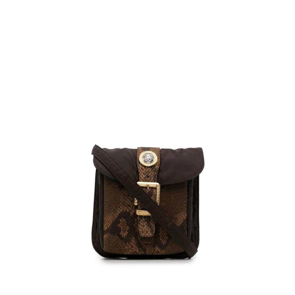 Versace Versace Borsa A Tracolla Anni 2000 – borsa vintage Eccellente, Cammello, Vitello Box