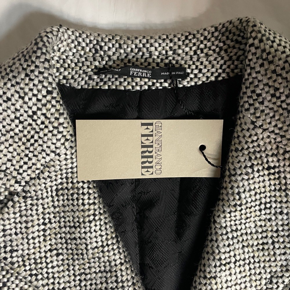 ジャケット・アウター GIANFRANCO FERRE Chester Coat Archive Gianfranco Ferre Embossed Leather Jacket