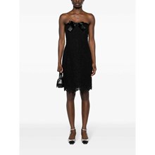 vintage 90s chanel dress Chanel Vintage SS 1998 Runway Black Wool Crepe Rhinestone Chain Strap   Amarcord Vintage Fashion