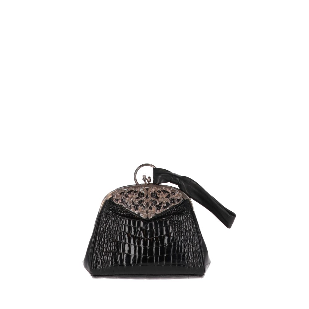 Donna Elissa Donna Elissa Clutch Anni '90 – borsa vintage Eccellente, Grigio, Tela Oblique