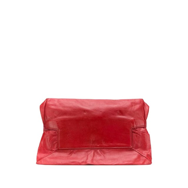 Missoni Missoni Pochette anni '70 – borsa vintage Eccellente, Rubino, Pelle Metallizzata