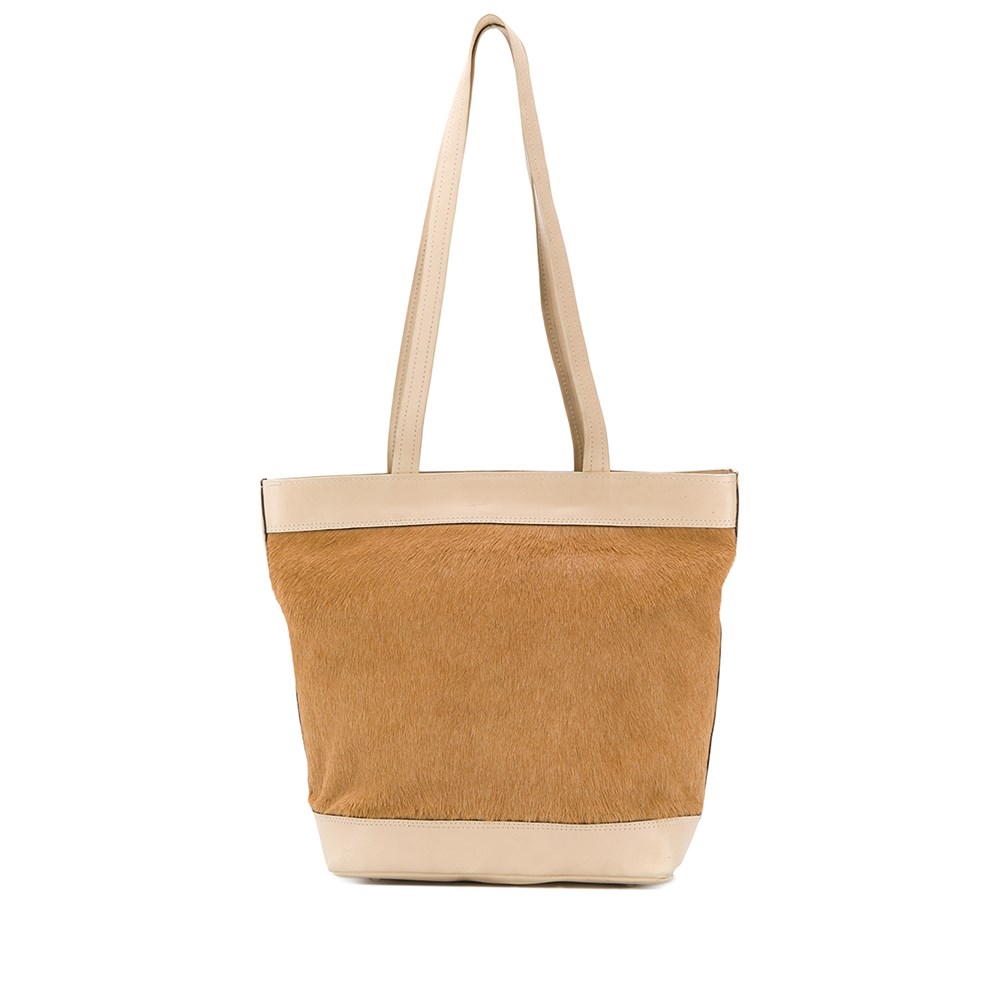Angelo Vintage Cult A.n.g.e.l.o. Vintage Cult Borsa Anni '90 – borsa vintage Eccellente, Beige, Pelle Agnello