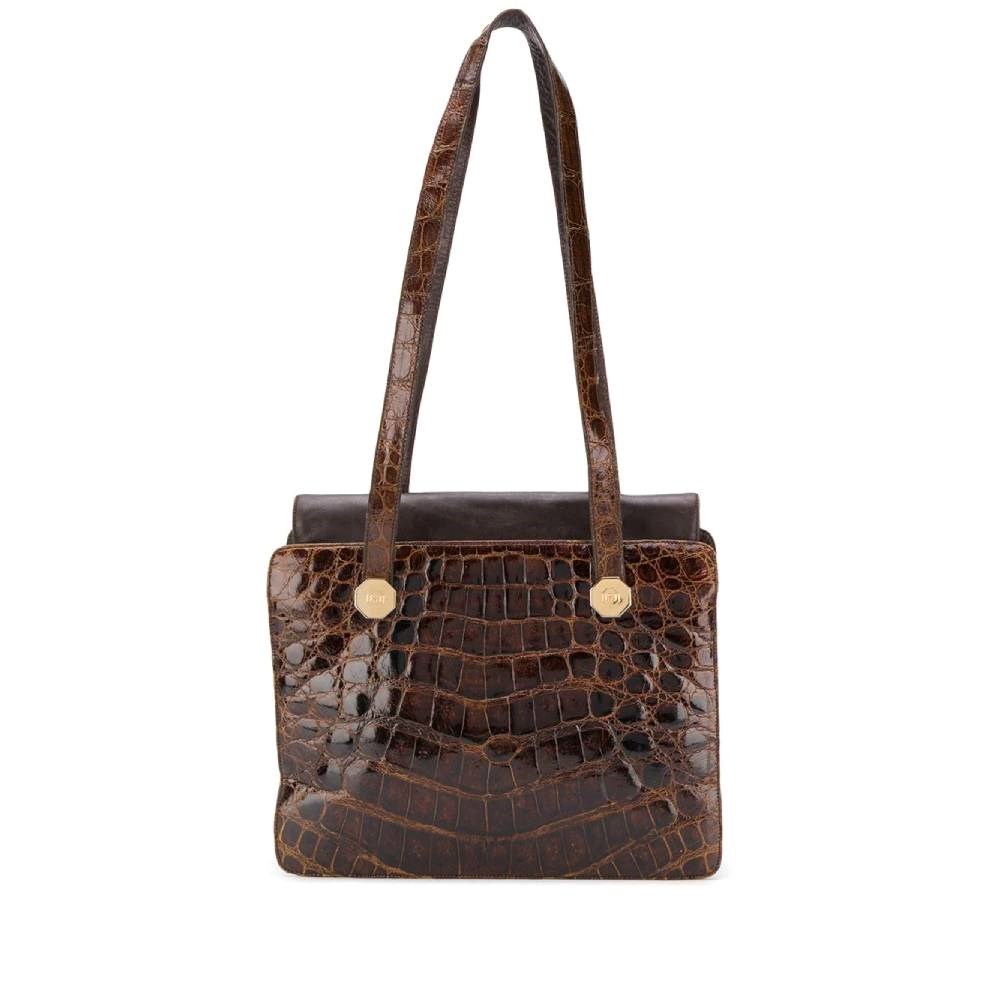 Angelo Vintage Cult A.n.g.e.l.o. Vintage Cult Borsa Anni '70 – borsa vintage Molto Buono, Nero, Pelle Togo