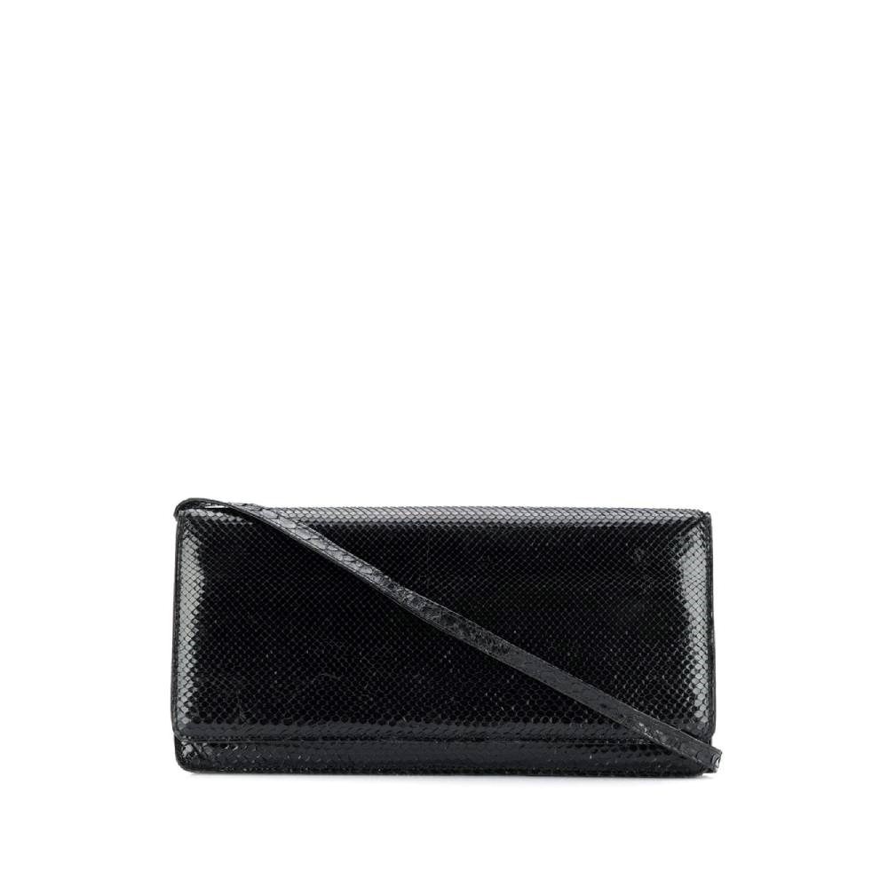 Angelo Vintage Cult A.n.g.e.l.o. Vintage Cult Clutch Anni 2000 – borsa vintage Eccellente, Rubino, Karung Stampato